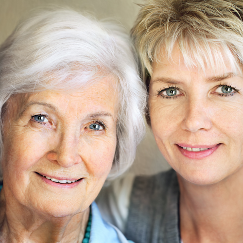 Mother and daughter post surgical care