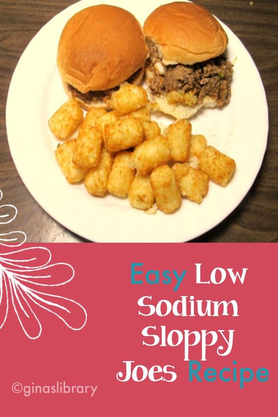 Low Sodium Sloppy Joes